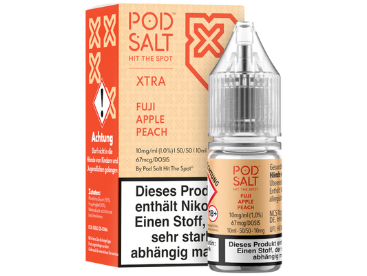 Pod Salt X - Fuji Apple Peach - Nikotinsalz Liquid 10 mg/ml 100er Packung