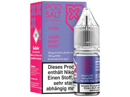 Pod Salt X - Grape Berry Burst - Nikotinsalz Liquid 20 mg/ml 5er Packung