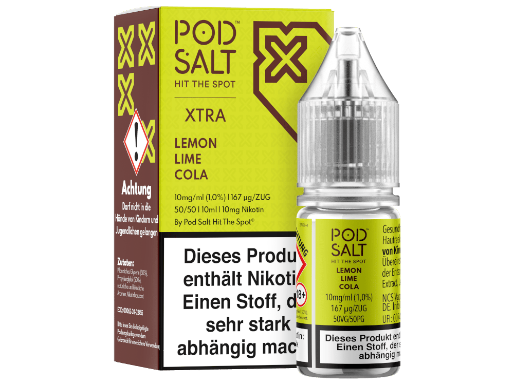 Pod Salt X - Lemon Lime Cola - Nikotinsalz Liquid 10 mg/ml 100er Packung