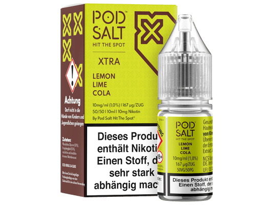 Pod Salt X - Lemon Lime Cola - Nikotinsalz Liquid 10 mg/ml 5er Packung