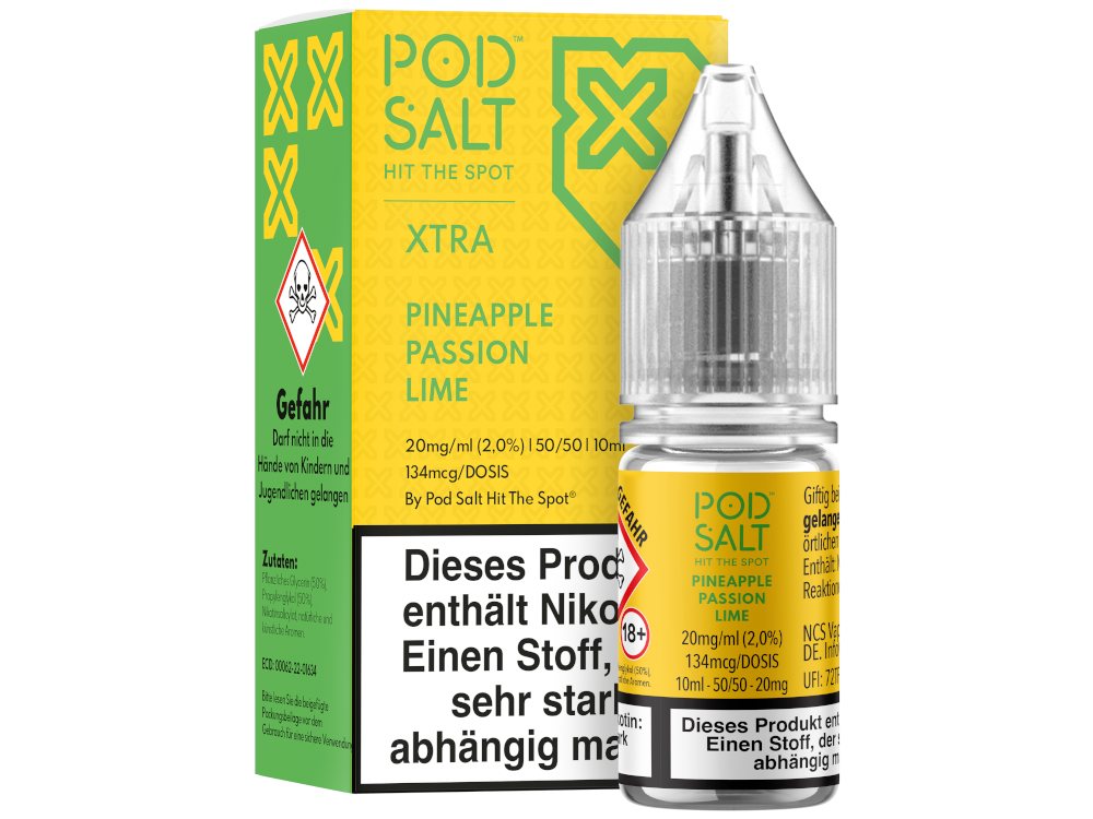 Pod Salt X - Pineapple Passion Lime - Nikotinsalz Liquid 20 mg/ml