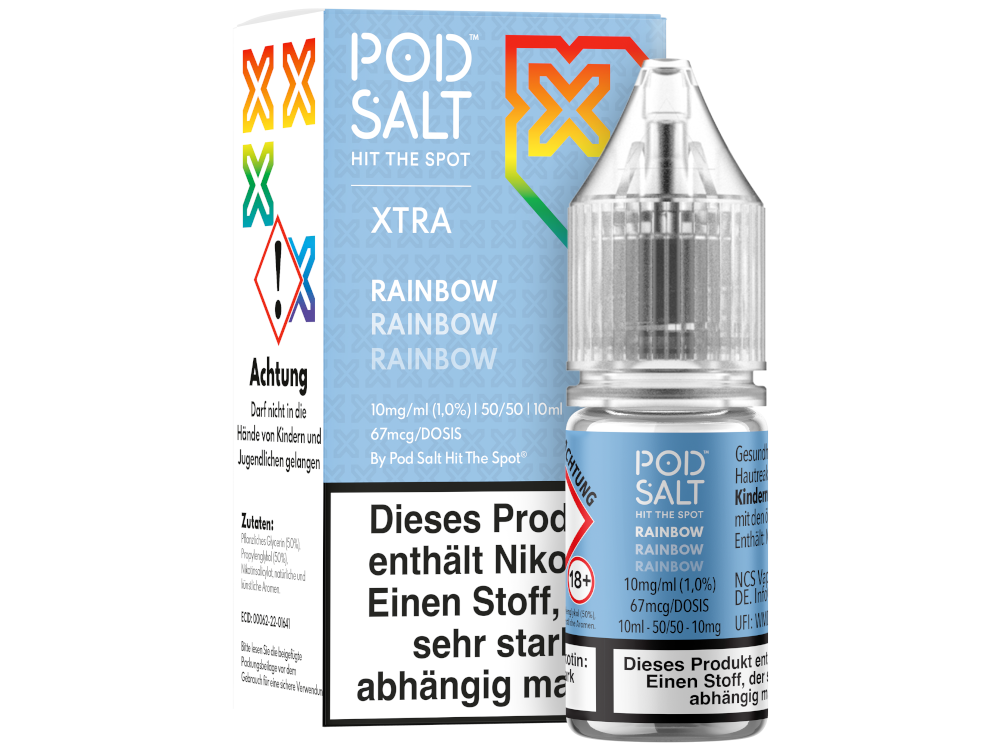 Pod Salt X - Rainbow - Nikotinsalz Liquid 10 mg/ml 5er Packung