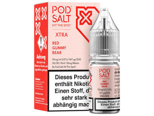 Pod Salt X - Red Gummy Bear - Nikotinsalz Liquid 10 mg/ml 5er Packung