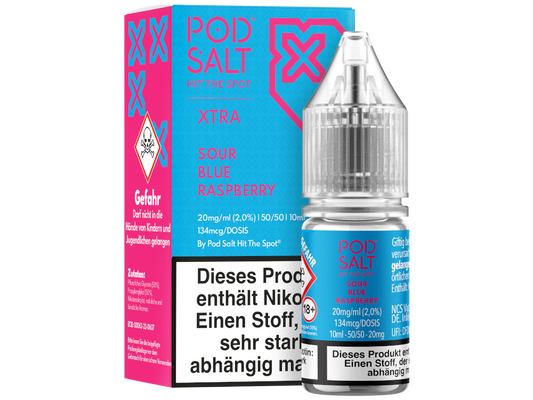 Pod Salt X - Sour Blue Raspberry - Nikotinsalz Liquid 20 mg/ml 5er Packung