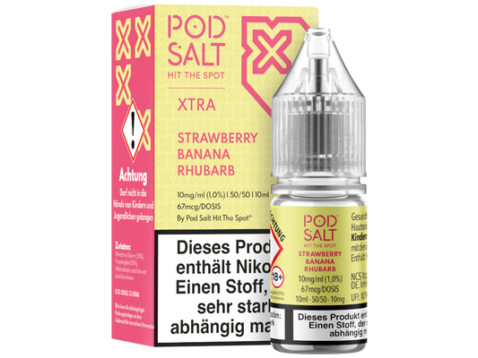 Pod Salt X - Strawberry Banana Rhubarb - Nikotinsalz Liquid 10 mg/ml