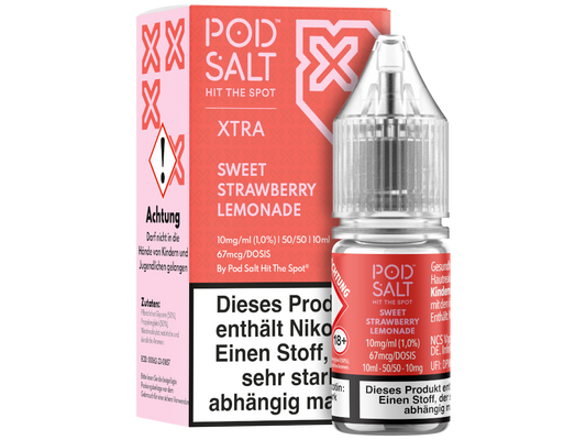 Pod Salt X - Sweet Strawberry Lemonade - Nikotinsalz Liquid 10 mg/ml