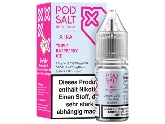 Pod Salt X - Triple Raspberry Ice - Nikotinsalz Liquid 20 mg/ml 100er Packung