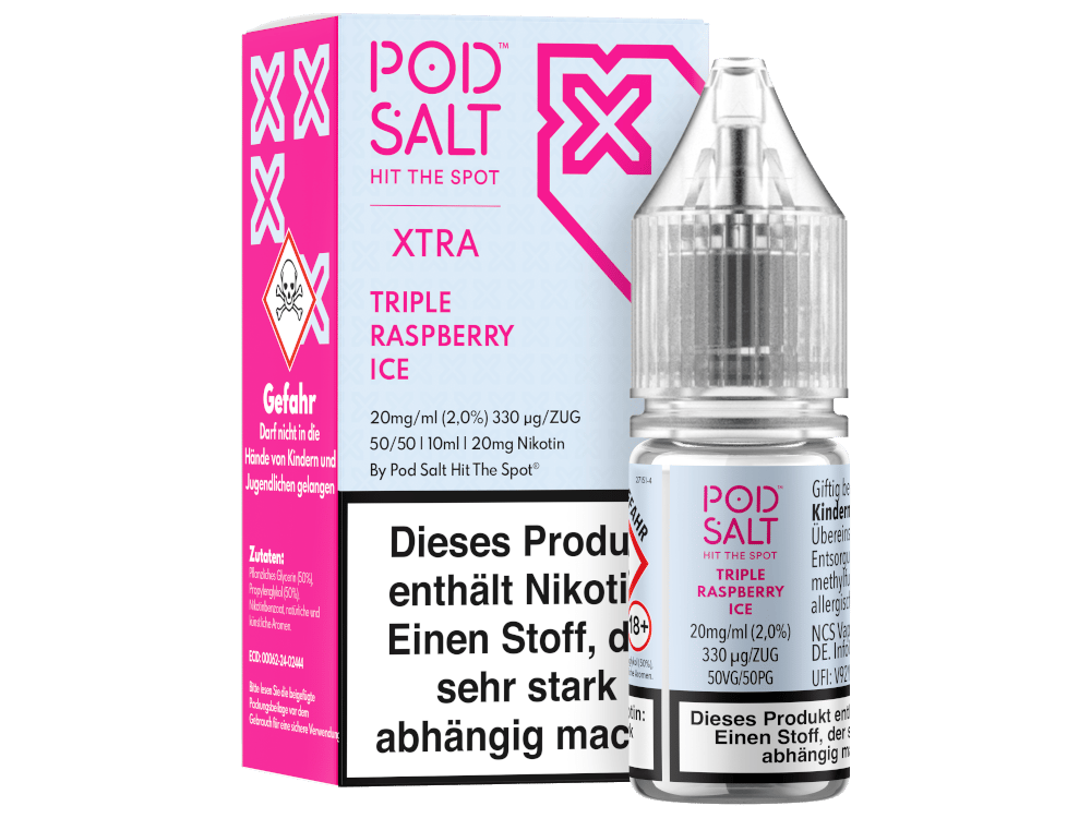 Pod Salt X - Triple Raspberry Ice - Nikotinsalz Liquid 20 mg/ml