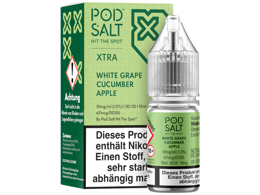 Pod Salt X - White Grape Cucumber Apple - Nikotinsalz Liquid 10 mg/ml