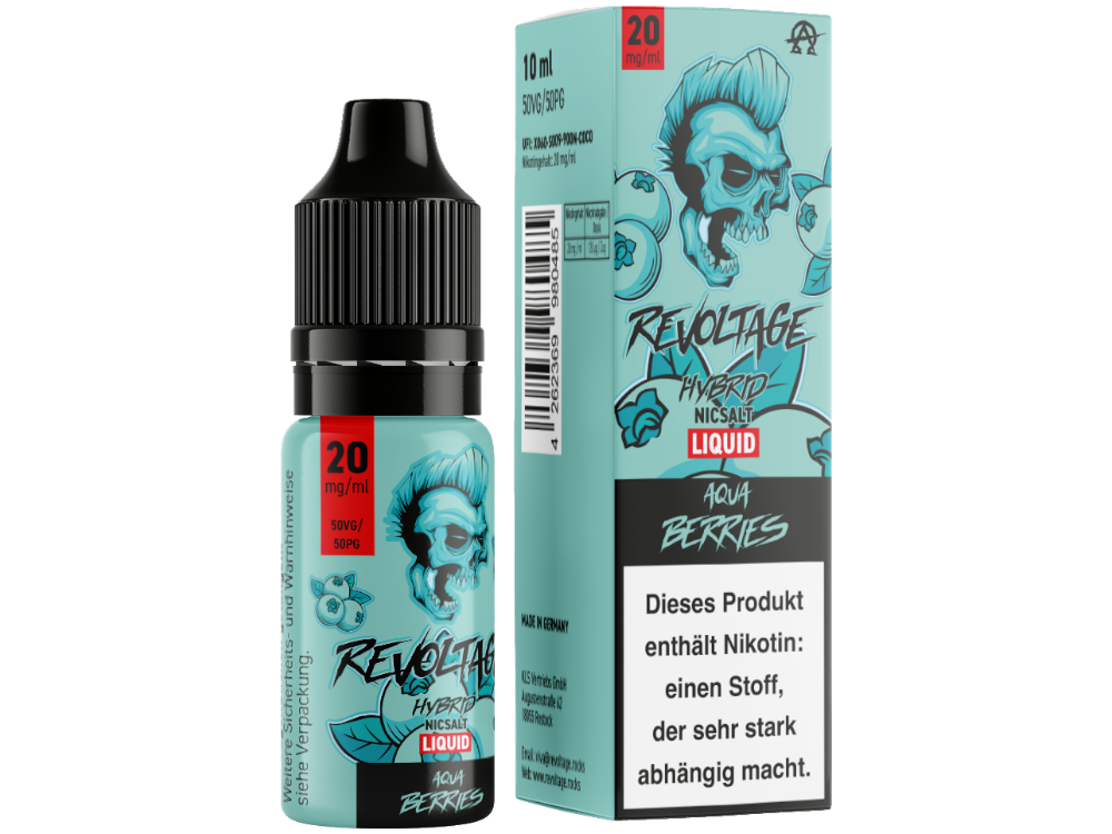 Revoltage - Aqua Berries - Hybrid Nikotinsalz Liquid 20 mg/ml 15er Packung