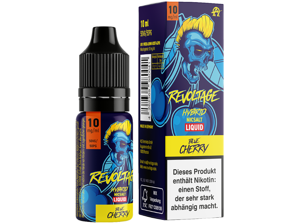 Revoltage - Blue Cherry - Hybrid Nikotinsalz Liquid 10 mg/ml 15er Packung