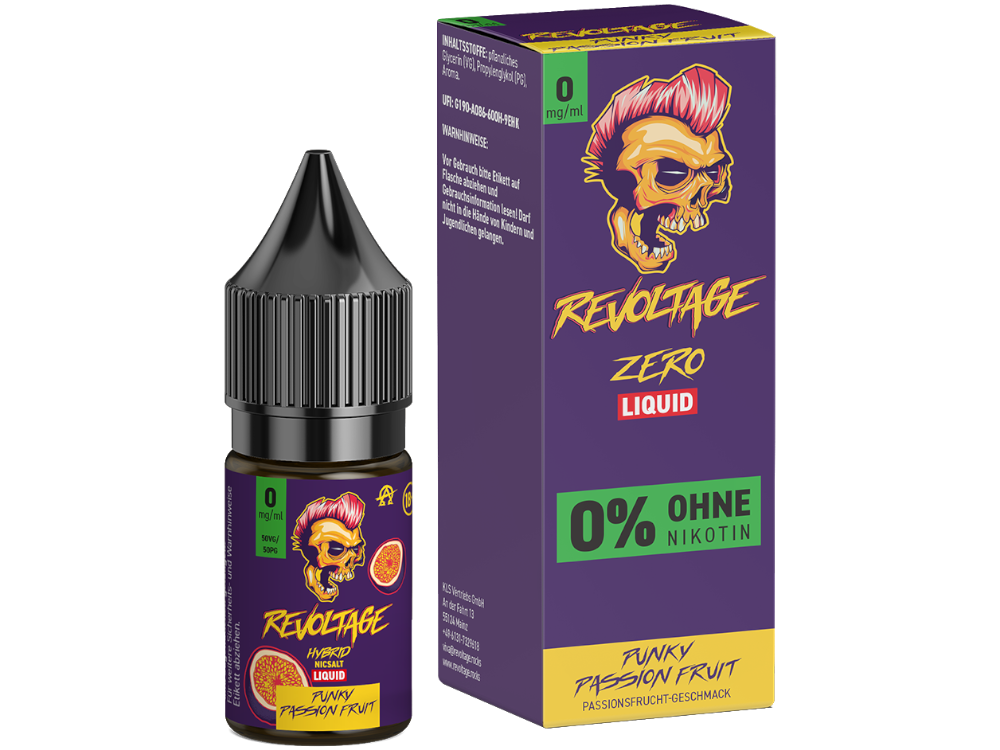Revoltage - Punky Passion Fruit - Hybrid Nikotinsalz Liquid 0 mg/ml 15er Packung