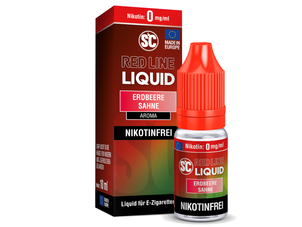 SC - Red Line - Erdbeere Sahne - Nikotinsalz Liquid 0 mg/ml 500er Packung