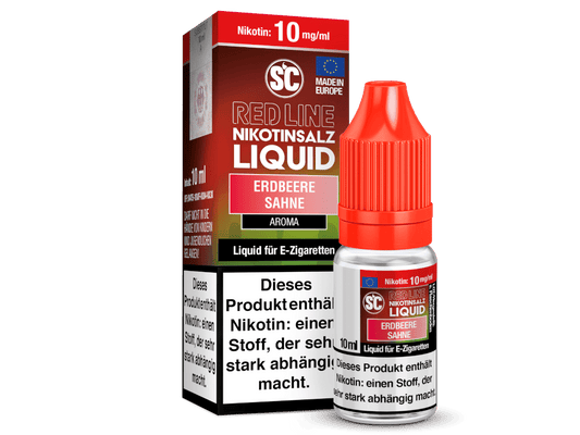 SC - Red Line - Erdbeere Sahne - Nikotinsalz Liquid 10 mg/ml 10er Packung