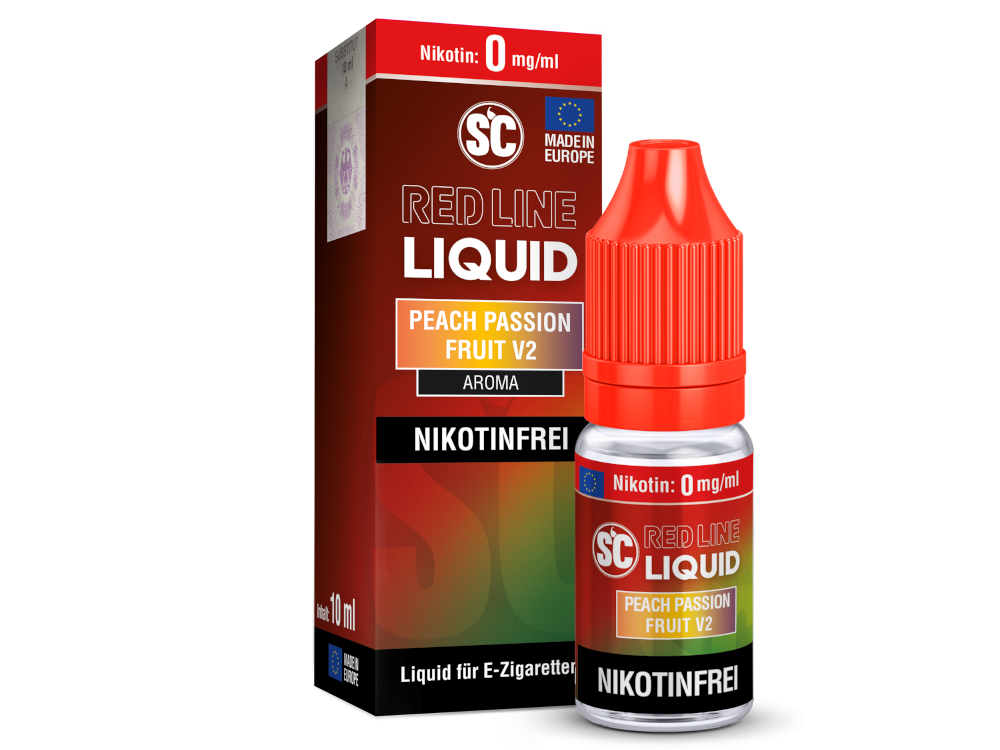 SC - Red Line - Peach Passion Fruit V2 - Nikotinsalz Liquid 0 mg/ml 500er Packung