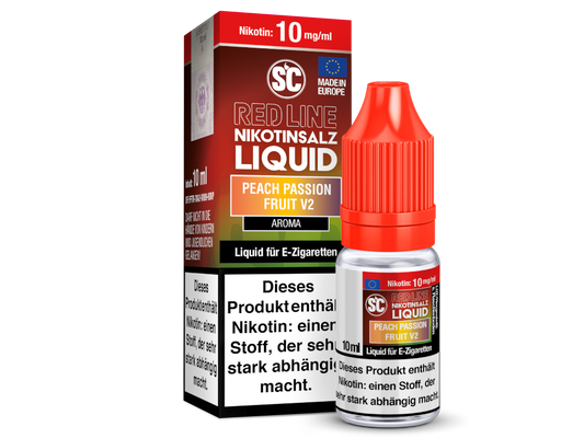 SC - Red Line - Peach Passion Fruit V2 - Nikotinsalz Liquid 10 mg/ml 10er Packung