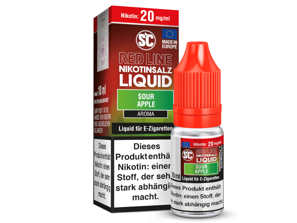 SC - Red Line - Sour Apple - Nikotinsalz Liquid 20 mg/ml 10er Packung