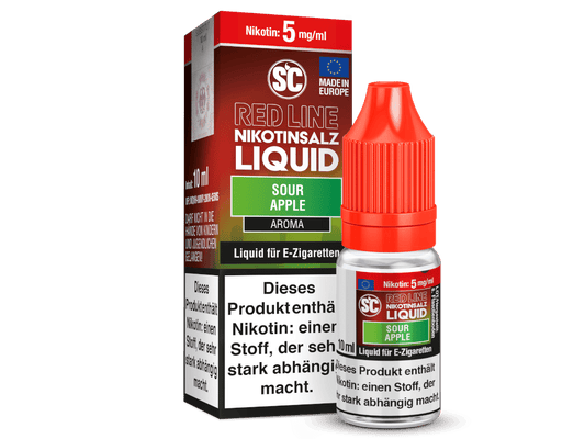 SC - Red Line - Sour Apple - Nikotinsalz Liquid 5 mg/ml 500er Packung
