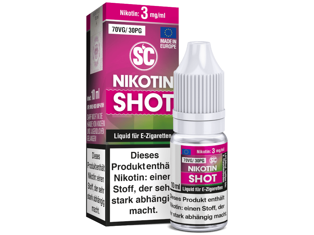 SC - 10 ml Nikotin Shot 70VG/30PG 3 mg/ml 10er Packung