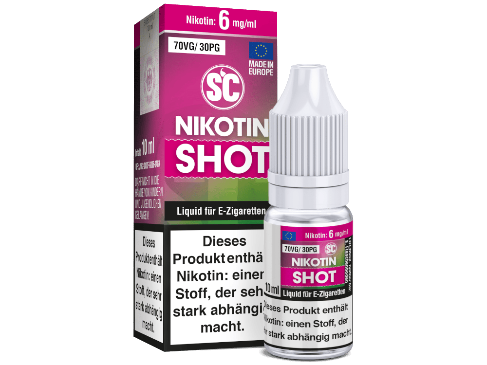 SC - 10 ml Nikotin Shot 70VG/30PG 6 mg/ml 10er Packung