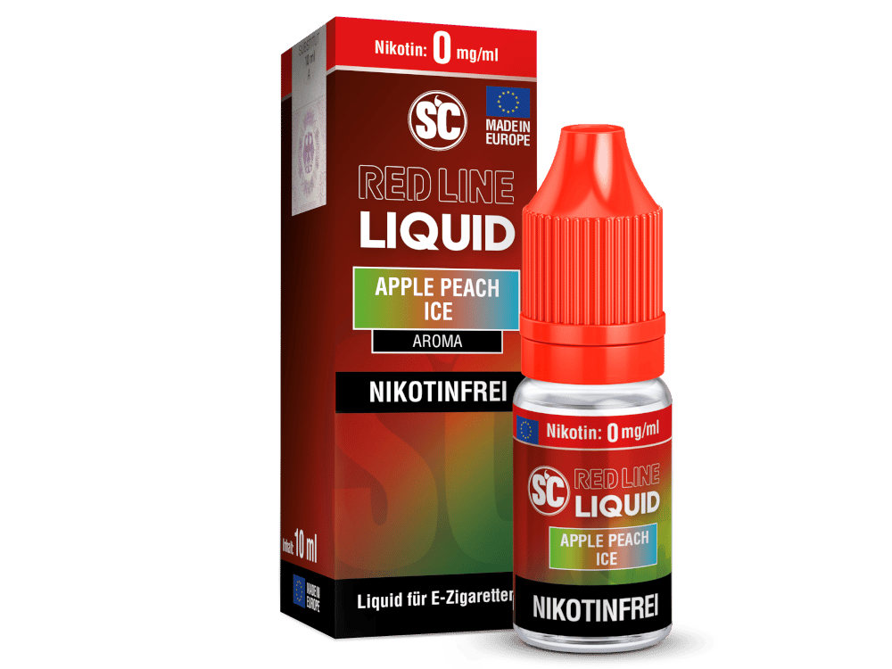 SC - Red Line - Apple Peach Ice - Nikotinsalz Liquid 0 mg/ml 10er Packung