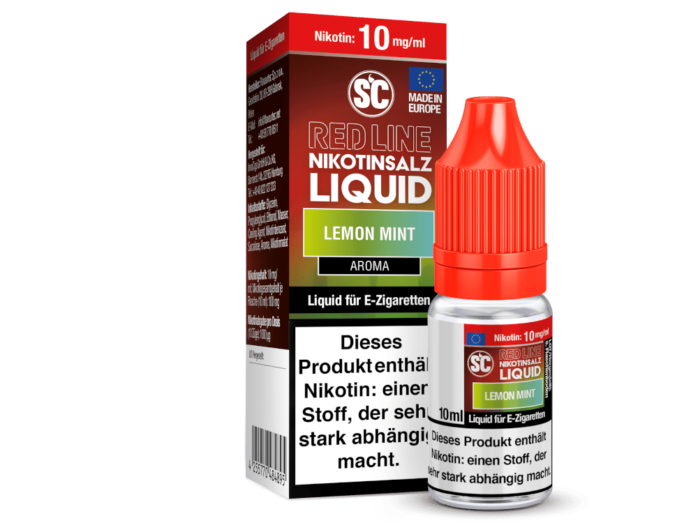 SC - Red Line - Lemon Mint - Nikotinsalz Liquid 10 mg/ml 10er Packung