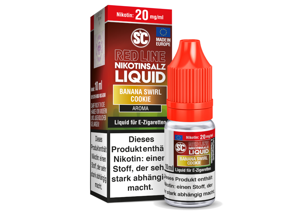 SC - Red Line - Banana Swirl Cookie - Nikotinsalz Liquid 20 mg/ml 500er Packung