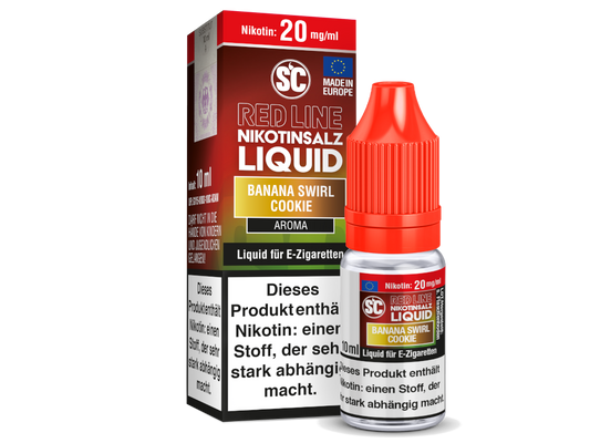 SC - Red Line - Banana Swirl Cookie - Nikotinsalz Liquid 20 mg/ml 500er Packung