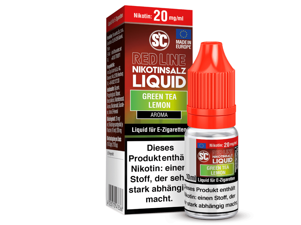 SC - Red Line - Green Tea Lemon - Nikotinsalz Liquid 20 mg/ml 10er Packung