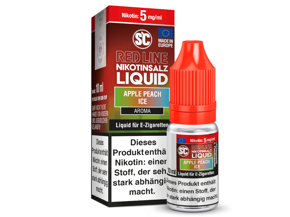 SC - Red Line - Apple Peach Ice - Nikotinsalz Liquid 5 mg/ml 10er Packung
