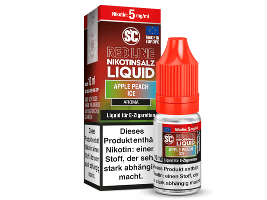 SC - Red Line - Apple Peach Ice - Nikotinsalz Liquid 5 mg/ml 10er Packung