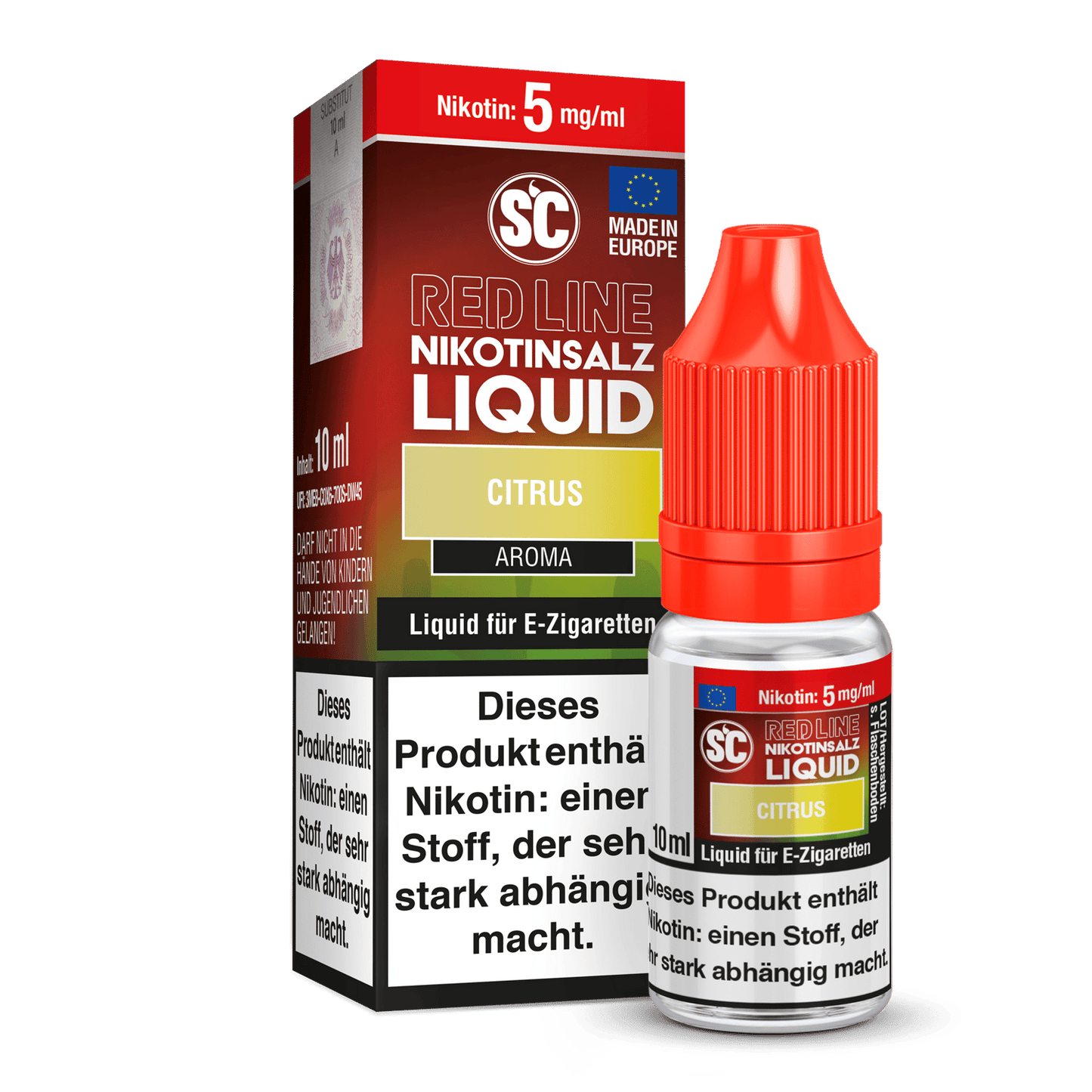 SC - Red Line - Citrus - Nikotinsalz Liquid 5 mg/ml 10er Packung