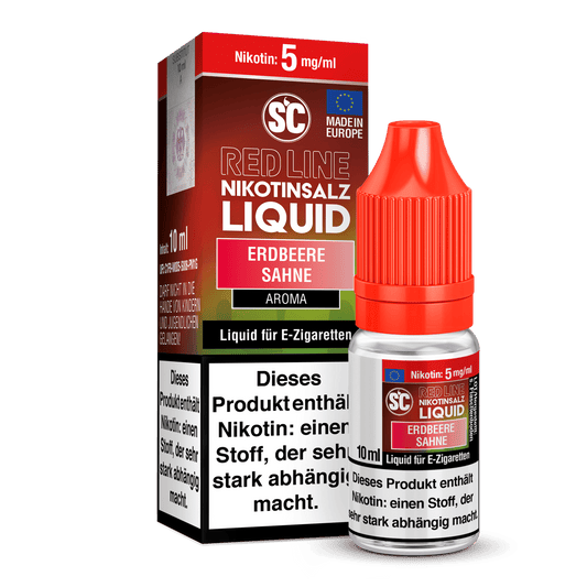 SC - Red Line - Erdbeere Sahne - Nikotinsalz Liquid 5 mg/ml 500er Packung