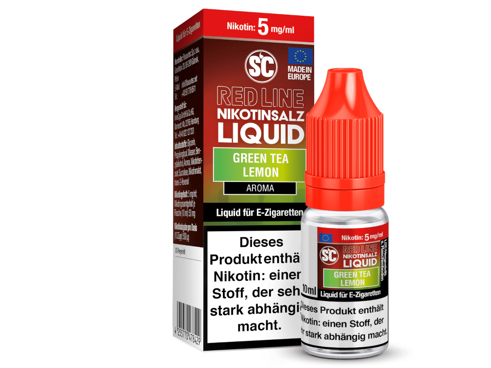 SC - Red Line - Green Tea Lemon - Nikotinsalz Liquid 5 mg/ml 10er Packung