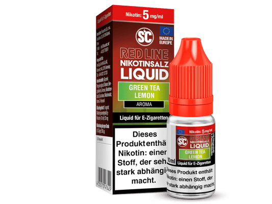 SC - Red Line - Green Tea Lemon - Nikotinsalz Liquid 5 mg/ml 500er Packung