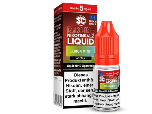 SC - Red Line - Lemon Mint - Nikotinsalz Liquid 5 mg/ml 500er Packung