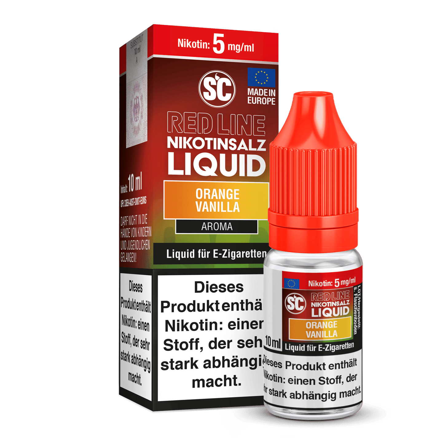 SC - Red Line - Orange Vanilla - Nikotinsalz Liquid 5 mg/ml