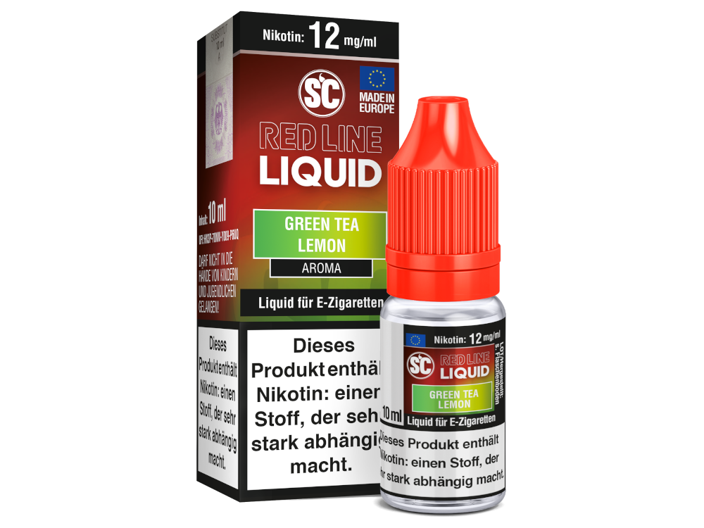 SC - Red Line Nikotin - Green Tea Lemon 12 mg/ml 10er Packung