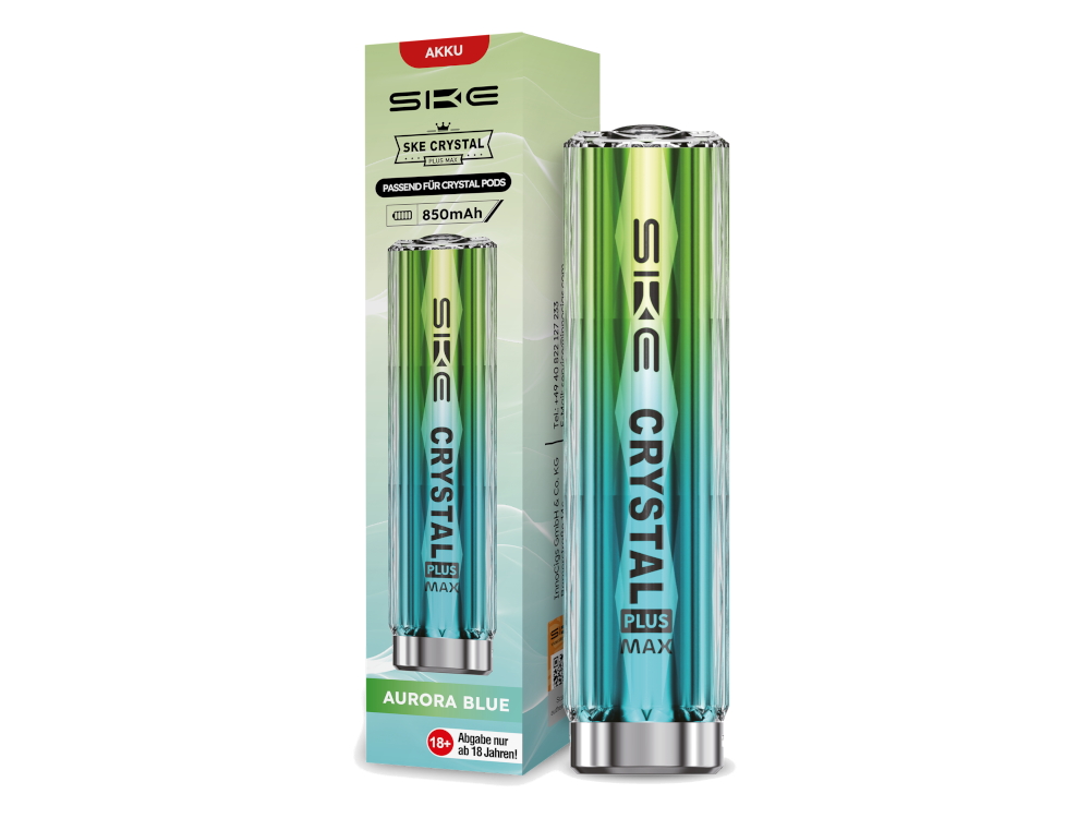 SKE - Crystal Plus MAX Akku 850 mAh aurora-blau 10er Packung