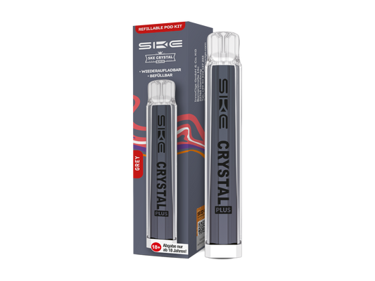 SKE - Crystal Plus E-Zigaretten Set grau 10er Packung