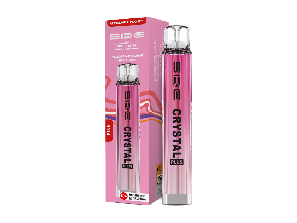 SKE - Crystal Plus E-Zigaretten Set pink 10er Packung