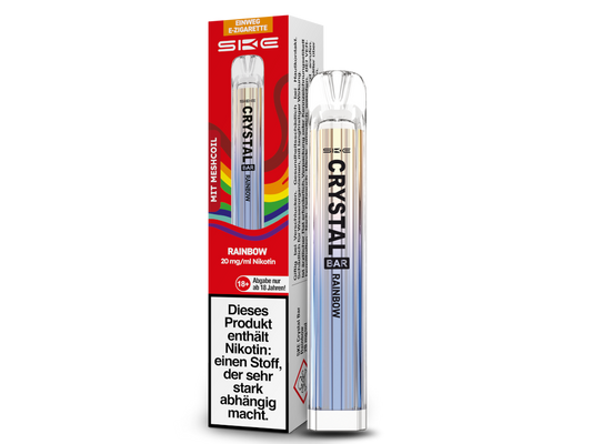 SKE - Crystal Bar Einweg E-Zigarette - Rainbow 20 mg/ml