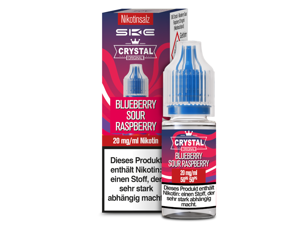 SKE - Crystal - Blueberry Sour Raspberry - Nikotinsalz Liquid 20 mg/ml