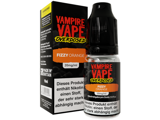 Vampire Vape - Overdosed - Fizzy Orange - Nikotinsalz Liquid 20 mg/ml 10er Packung