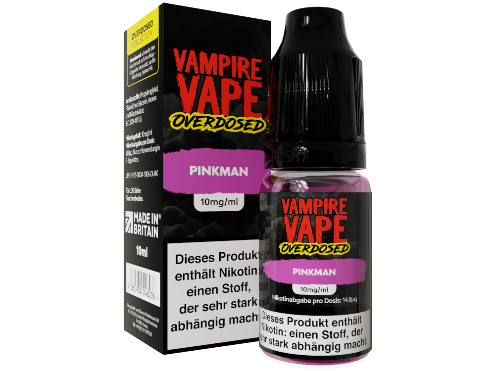 Vampire Vape - Overdosed - Pinkman - Nikotinsalz Liquid 10 mg/ml 10er Packung